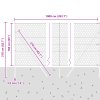 Hexagonální plot vidaXL Zelený 1,6x10 m Ocel, Plotové sloupky vidaXL 7 ks Zelené Ø32 mm 210 cm Pozinkovaná ocel 3352655