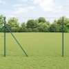 Hexagonální plot vidaXL Zelený 1,6x10 m Ocel, Plotové sloupky vidaXL 7 ks Zelené Ø32 mm 210 cm Pozinkovaná ocel 3352655