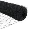 Hexagonální plot vidaXL Šedý 1,2x100 m Ocel, Plotové sloupky vidaXL se špičkou 13 ks Ø32 mm 140 cm Zinkovaná ocel 3353313
