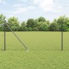 Hexagonální plot vidaXL Šedý 1,2x100 m Ocel, Plotové sloupky vidaXL se špičkou 13 ks Ø32 mm 140 cm Zinkovaná ocel 3353313