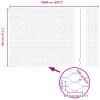 Hexagonální plot vidaXL Šedý 1,2x100 m Ocel, Plotové sloupky vidaXL se špičkou 13 ks Ø32 mm 140 cm Zinkovaná ocel 3353314