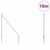 Plotový sloupek. Stříbrná 10 x 1,2 m (25 mm síť) Ocel 3353345
