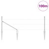 Hexagonální plot vidaXL 0,4x100 m Pozinkovaná ocel, Plotové sloupky vidaXL se hroty 13 ks Ø32 mm 60 cm Pozinkovaná ocel 3353435