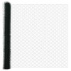 Zelené hexagonální oplocení vidaXL 1,5x10 m z oceli, Ocelové sloupky vidaXL s podstavci 7 ks Ø32mm 83,5cm galvanizovaná ocel 3353494