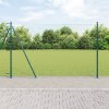 Hexagonální plot vidaXL Zelený 1,4x25 m Oce, Plotové sloupky vidaXL s základními deskami 13 ks Ø32mm 78,5cm Pozinkovaná ocel 3353527