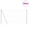 Šestiboký plot 1,2x100 m pozinkovaná ocel, Sloupky plotu vidaXL s podložkami 13 ks Ø32mm 68,5cm pozinkovaná ocel 3353874