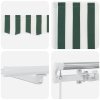Ruční zasouvací markýza s LED zelená a bílá 600x350 cm 3331806