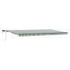 Ruční sklápěcí markýza s LED Zelená a bílá 600x350 cm 3331810