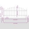 Bílý zahradní plot s obloukovým vrškem 10,2x0,75 m, ocel 3360160