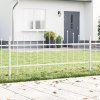 Bílý zahradní plot s obloukovým vrškem 10,2x0,75 m, ocel 3360160