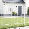 Zahradní plot s klenutým vrcholem Bílá 10,2x1,25 m Ocel 3360162