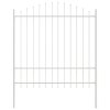 Zahradní plot s hoop topline Bílá 10,2x1,75 m Ocel 3360164