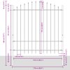 Zahradní plot s hoop topline Bílá 10,2x1,75 m Ocel 3360164