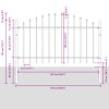 Zahradní plot s klenutým vrcholem - Bílý, 11.9 x 1 m, Ocel 3360167