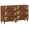 Kredence vidaXL 2 ks Medově hnědá 60x33.5x75 cm z masivního dřeva 3310145