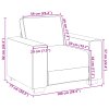 3-dílný sofa set s polštáři v hnědé látce 3324662