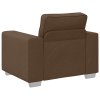 3-dílný sofa set s polštáři v hnědé látce 3324662