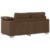 3-dílný sofa set s polštáři v hnědé látce 3324662