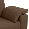 3-dílný sofa set s polštáři v hnědé látce 3324662