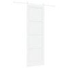 Posuvné dveře Sada 2 Bílá Dřevo 78 x 232 cm Posuvný komponenty 3333699