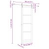 Posuvné dveře Sada 2 Bílá Dřevo 78 x 232 cm Posuvný komponenty 3333699