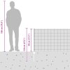 Svařovaná drátěná ohrada s 5 U sloupky Šedá 0.8x10 m Ocel 3336560
