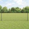 Svařovaná drátěná ohrada s 5 U sloupky Šedá 0.8x10 m Ocel 3336560