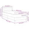 Boxspring postel s matrací modrá 90x190 cm textil 3338579