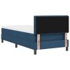 Boxspring postel s matrací modrá 90x190 cm textil 3338579