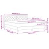 Boxspring postel s matrací tmavě modrá 160x200 cm samet 3339120
