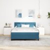 Boxspring postel s matrací tmavě modrá 160x200 cm samet 3339120