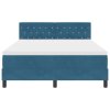 Boxspring postel s matrací tmavě modrá 160x200 cm samet 3339120