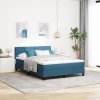 Boxspring postel s matrací tmavě modrá 160x200 cm samet 3339120