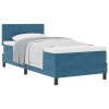 Boxspring Postel s Matrací Tmavě Modrá 90x200 cm Samet 3339150