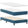 Boxspring Postel s Matrací Tmavě Modrá 90x200 cm Samet 3339150