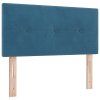 Boxspring Postel s Matrací Tmavě Modrá 90x200 cm Samet 3339150