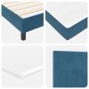 Boxspring Postel s Matrací Tmavě Modrá 90x200 cm Samet 3339150