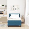 Boxspring Postel s Matrací Tmavě Modrá 90x200 cm Samet 3339150