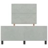Postel s boxspringem s čelo Světle šedá 120 x 200 cm samet 3344867
