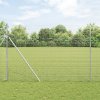 Svařovaný drátěný plot s 7 sloupky 1.6x10 m Pozinkovaná ocel 3351589
