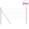 Svařovaný drátěný plot s 13 sloupky 0.8x25 m Pozinkovaná ocel 3351605