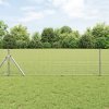 Svařovaný drátěný plot s 13 sloupky 0.8x25 m Pozinkovaná ocel 3351605