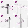 Svářený drátěný plot s 13 sloupky 1.2x25 m Pozinkovaná ocel 3351611