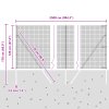 Svářený drátěný plot s 13 sloupky 1.2x25 m Pozinkovaná ocel 3351611