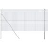 Svářený drátěný plot s 13 sloupky 1.2x25 m Pozinkovaná ocel 3351611