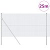 Svářený drátěný plot s 13 sloupky 1.2x25 m Pozinkovaná ocel 3351611