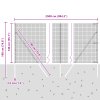 Svařovaný drátěný plot s 13 příspěvky 1,4x25 m pozinkovaná ocel 3351615