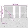 Svařovaná drátěná síť se 13 sloupky 1.4x50 m pozinkovaná ocel 3351650