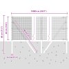 Svařovaný drátěný plot se 13 sloupky 0.4x100 m z pozinkované oceli 3351658