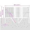 Svařovaný drátěný plot se 7 sloupky Šedý 0,4 x 10 m Ocel 3351793